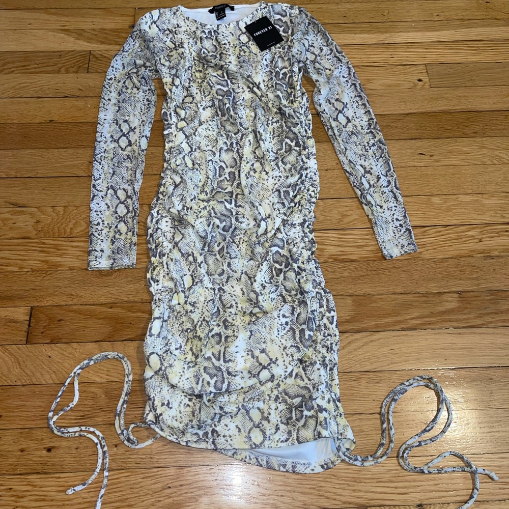 Snake Print Bodycon Dress